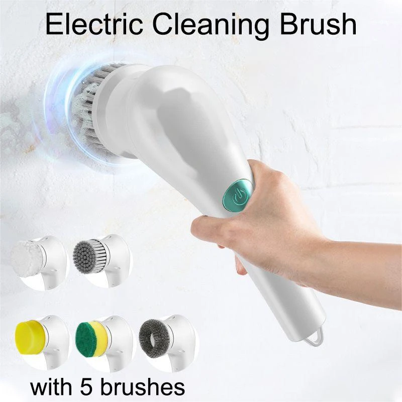 5-in-1 Electric Cleaning Brush Multifunctional Wireless Brush Window Cleaner Bathroom Bathtub Toilet Brush Kitchen Cleaning Tool
5-in-1 Electric Cleaning Brush Multifunctional Wireless Brush Window Cleaner Bathroom Bathtub Toilet Brush Kitchen Cleaning Tool