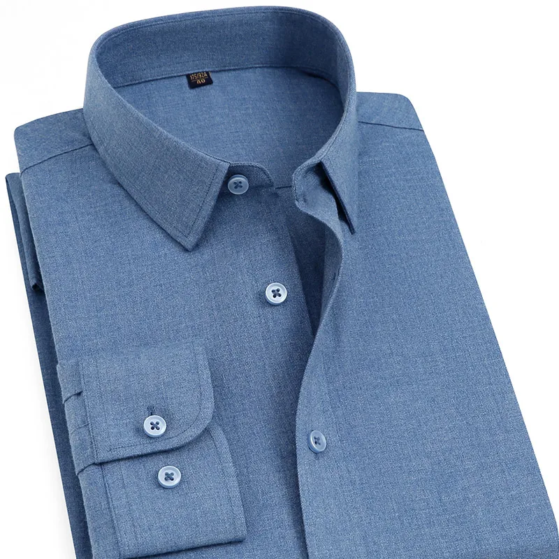 Sheep wool warm shirt men's long sleeve solid color slim fit business casual formal fashion men's Shirt Youth winter
Sheep wool warm shirt men's long sleeve solid color slim fit business casual formal fashion men's Shirt Youth winter