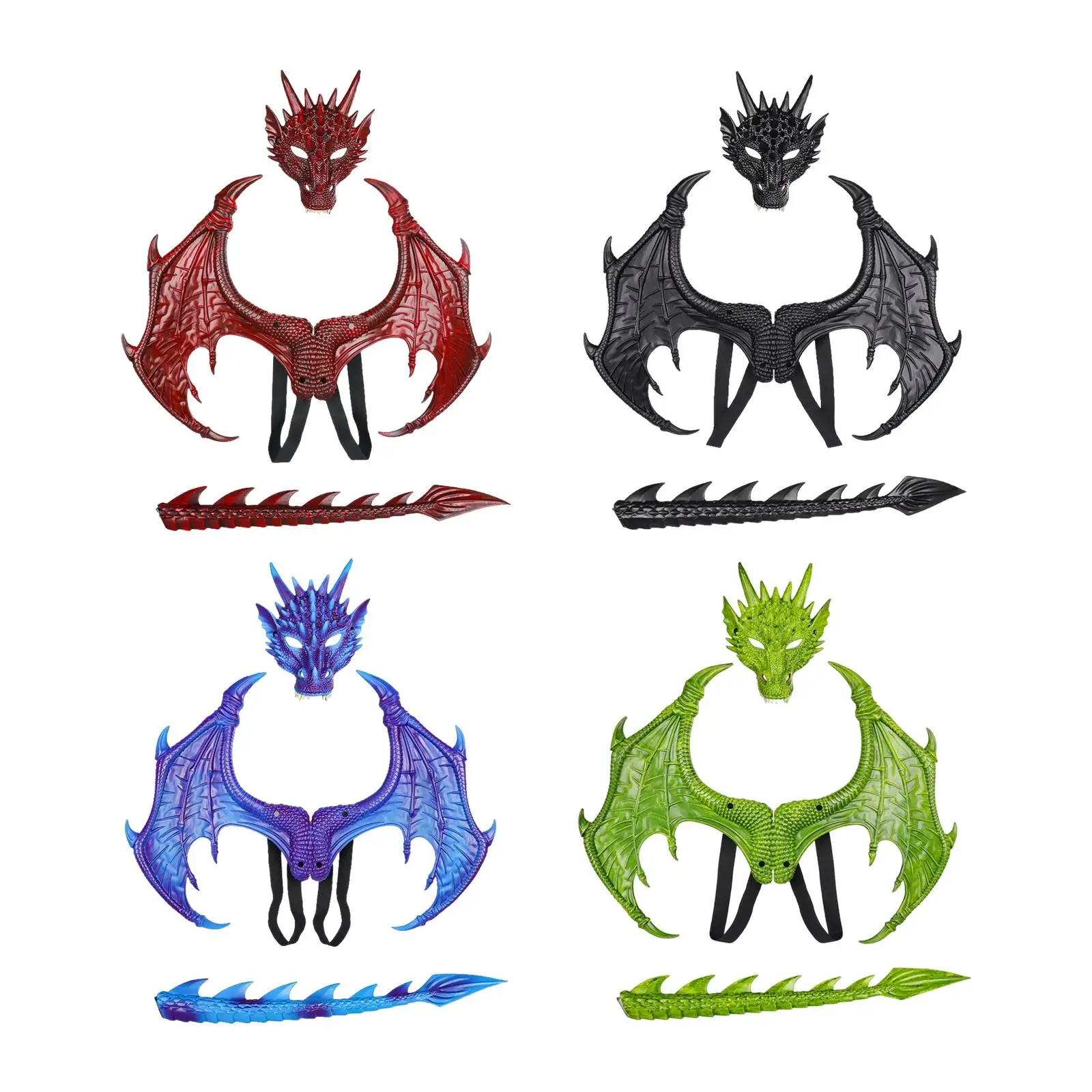 Wings Dinosaur Tail Mask Set Dress up Pretend Playing Kids Dragon Costume for Nightclub Festival Children Boy Girl Dancing Party
Wings Dinosaur Tail Mask Set Dress up Pretend Playing Kids Dragon Costume for Nightclub Festival Children Boy Girl Dancing Party