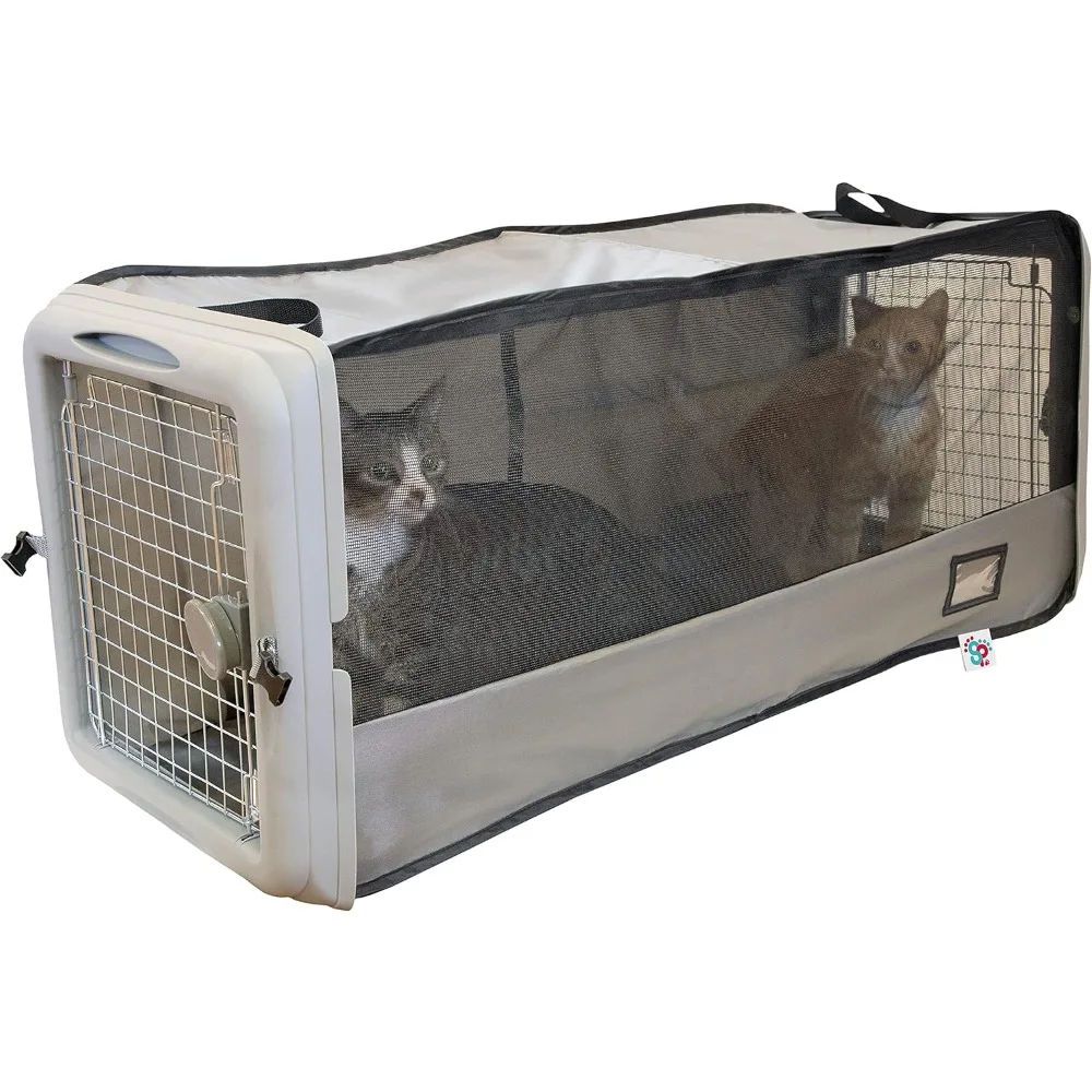 

SPORT PET Large Pop Open Kennel, Portable Cat Cage Kennel, Waterproof Pet bed, Travel Litter Collection