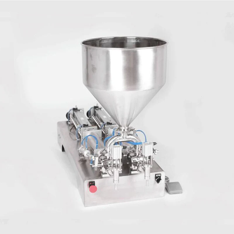

Fully automatic horizontal pneumatic double-head quantitative filling machine paste filling machine liquid filling machine