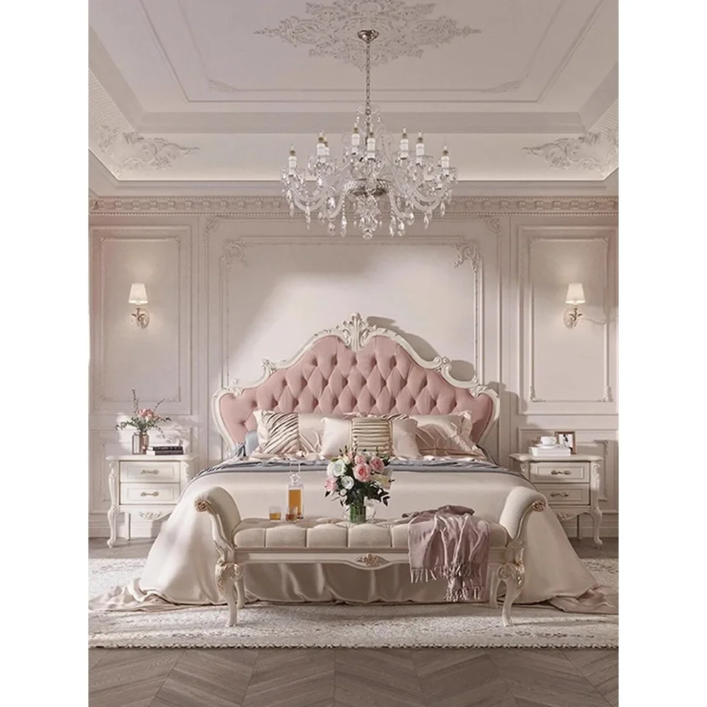 

Кровать французская принцесса, роскошная американская планета 1,8 м, двойная кровать bd, спальня master king bd, современная и простая Европейская Свадьба ed, cus