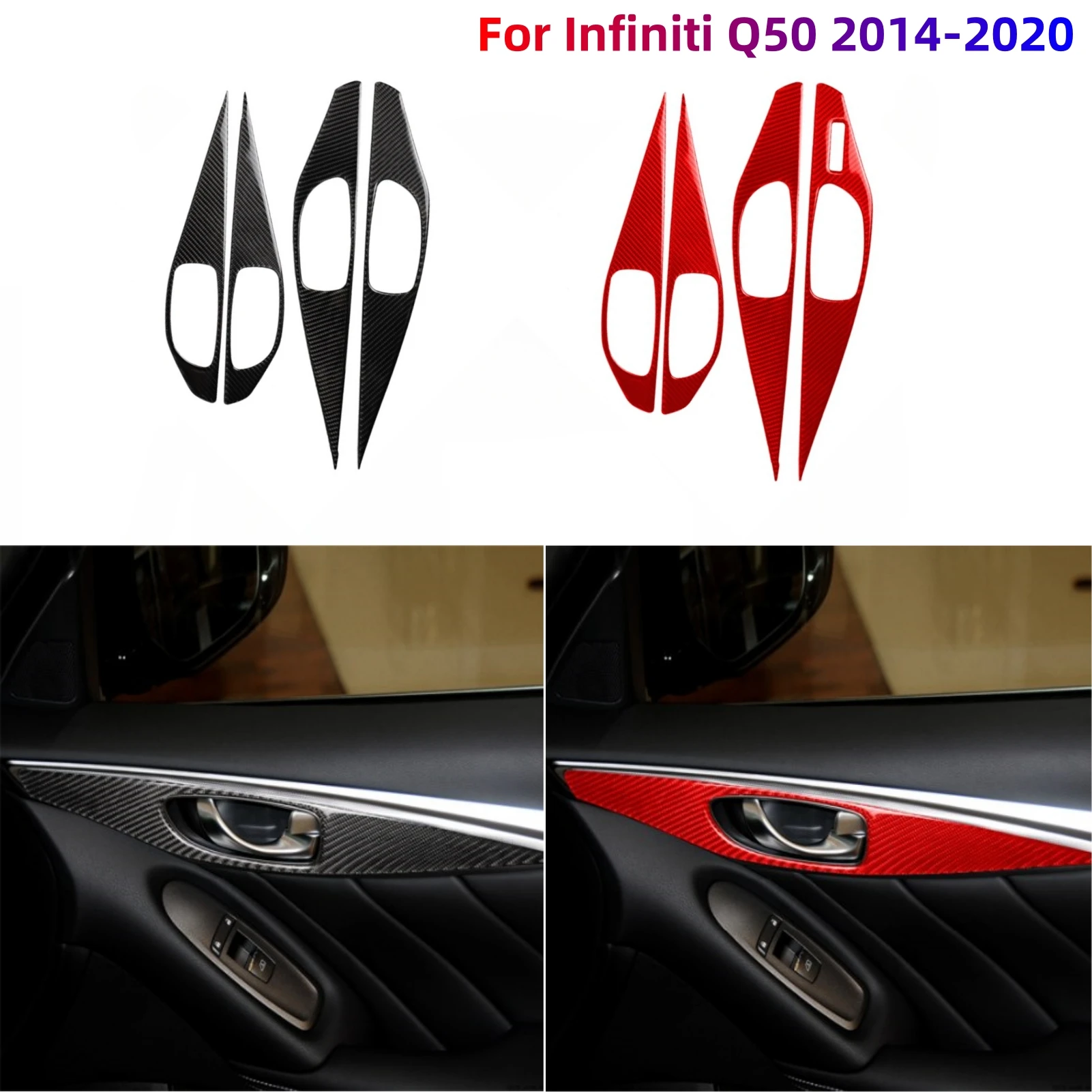 For Infiniti Q50 2014-20 Carbon Fiber Inner Auto Door Handle Panel Frame Cover Trim Sticker Car Interior Decoration Accessories
For Infiniti Q50 2014-20 Carbon Fiber Inner Auto Door Handle Panel Frame Cover Trim Sticker Car Interior Decoration Accessories