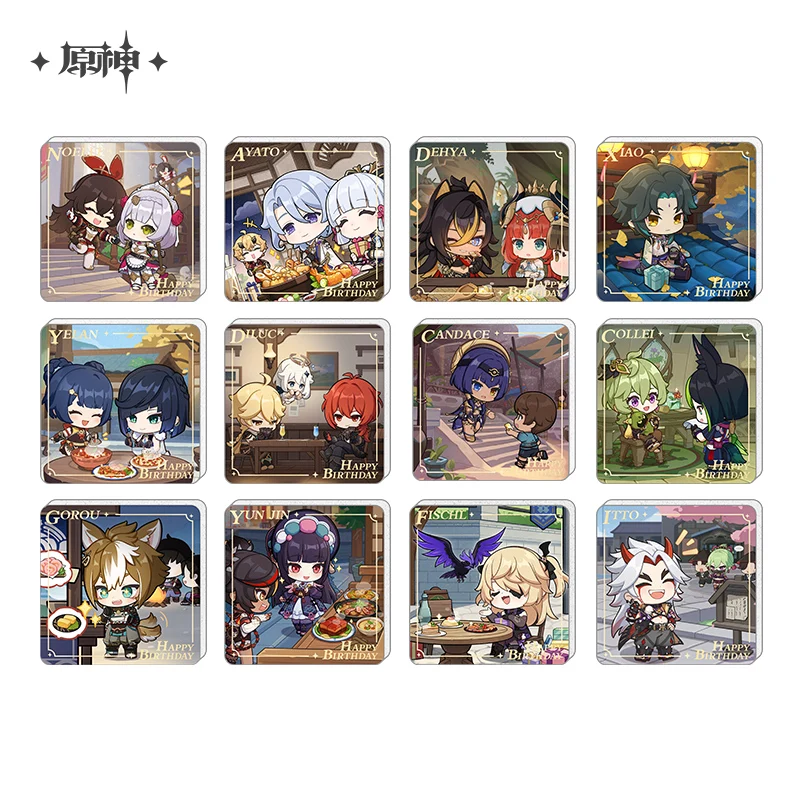 Presale GS Impact Official Merch Happy Birthday Acrylic Fridge Magnets Bennett Shenhe Ayato Yelan Yoimiya Beelzebul Yae Miko
Presale GS Impact Official Merch Happy Birthday Acrylic Fridge Magnets Bennett Shenhe Ayato Yelan Yoimiya Beelzebul Yae Miko