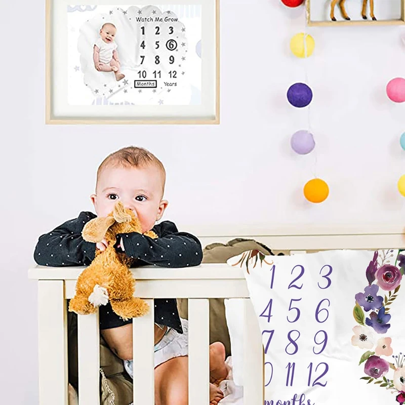 Baby Monthly Record Growth Milestone Blanket Newborn Soft Flannel Floral Wreath Photography Props for Drop Shipping
Baby Monthly Record Growth Milestone Blanket Newborn Soft Flannel Floral Wreath Photography Props for Drop Shipping
