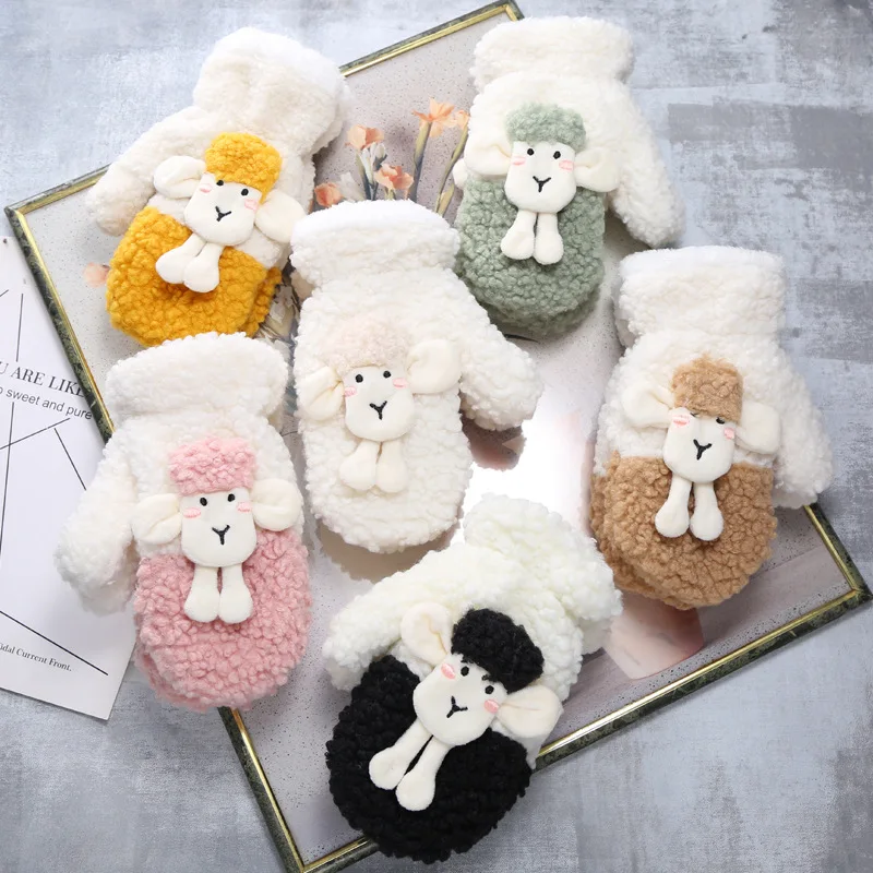 Korean cute plush and thick lamb cartoon Gloves winter student warm hanging neck Mittens ins cotton bag finger gloves for women
Korean cute plush and thick lamb cartoon Gloves winter student warm hanging neck Mittens ins cotton bag finger gloves for women