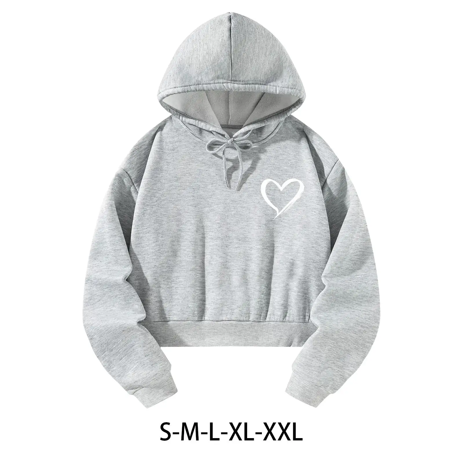 Women Cropped Hoodie Spring Autumn Streetwear Heart Print Activewear Drawstring Hoodie for Workout Sports Work Shopping Travel
Women Cropped Hoodie Spring Autumn Streetwear Heart Print Activewear Drawstring Hoodie for Workout Sports Work Shopping Travel
