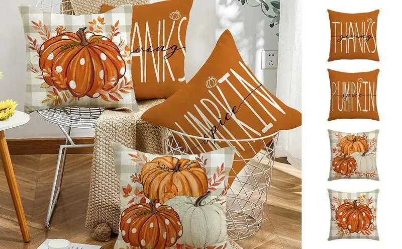 4Pcs Pillow Cover Autumn Thanksgiving Decorations Throw Pillowcase Stylish Autumn Pumpkin Orange Pillow Cover for Home Decor
4Pcs Pillow Cover Autumn Thanksgiving Decorations Throw Pillowcase Stylish Autumn Pumpkin Orange Pillow Cover for Home Decor