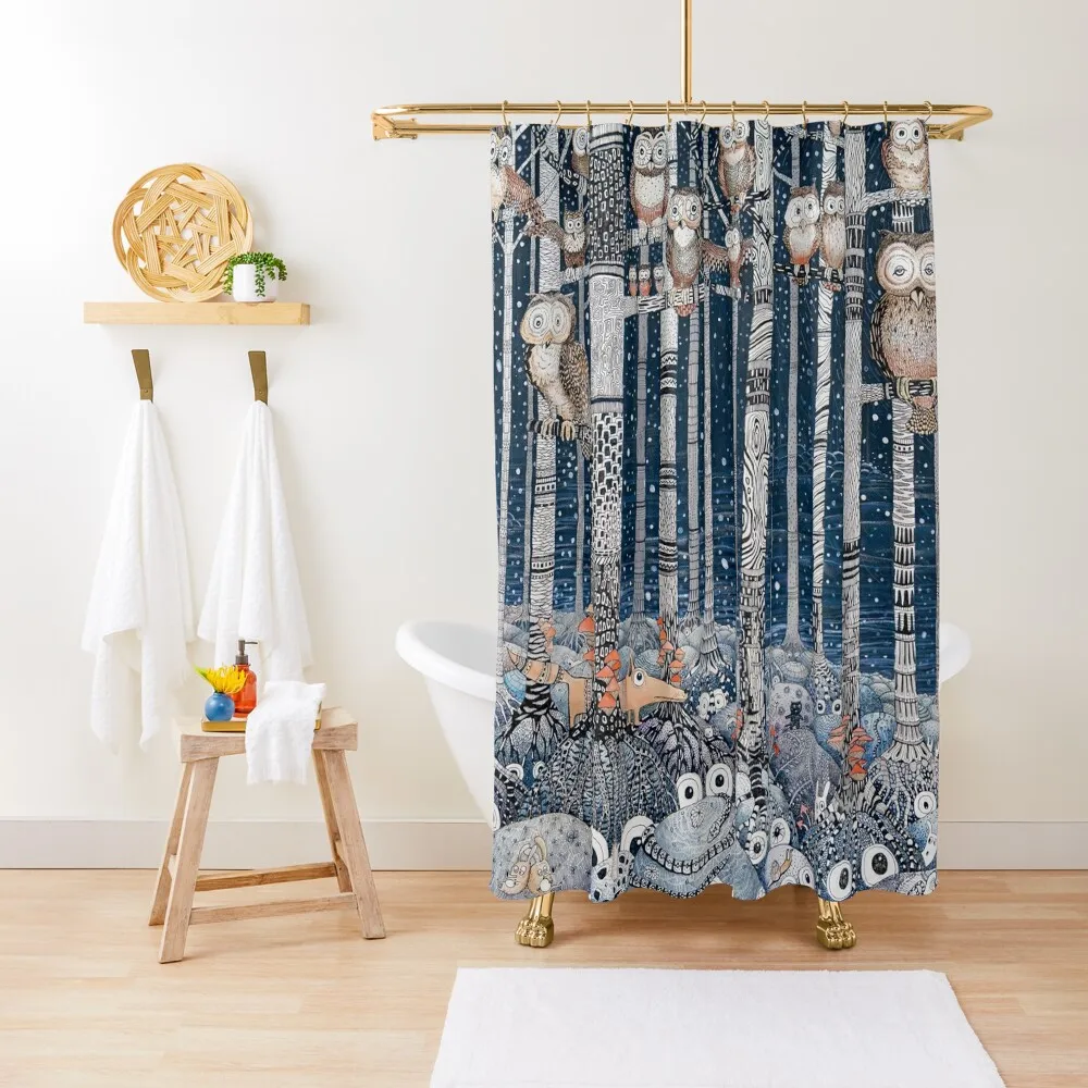 

Owl Forest Shower Curtain Shower Bath Curtain Shower Curtains Waterproof Bathroom Deco