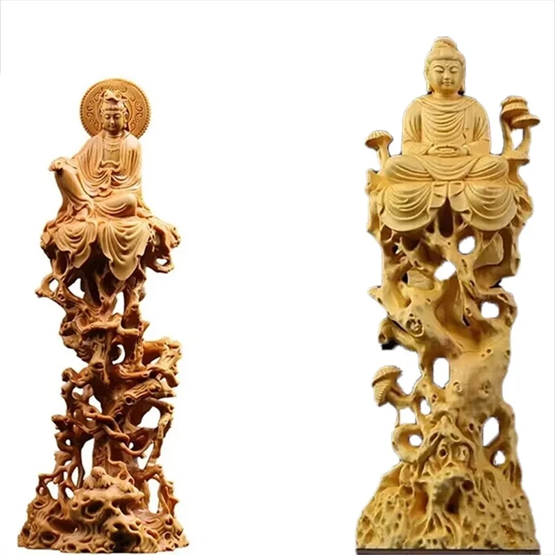 

Резьба по дереву guanyin- Sakyamuni Будда декоративная статуя деревянное дерево лоза художественная резьба домашние декоративные фигурки фэн-шуй Статуя