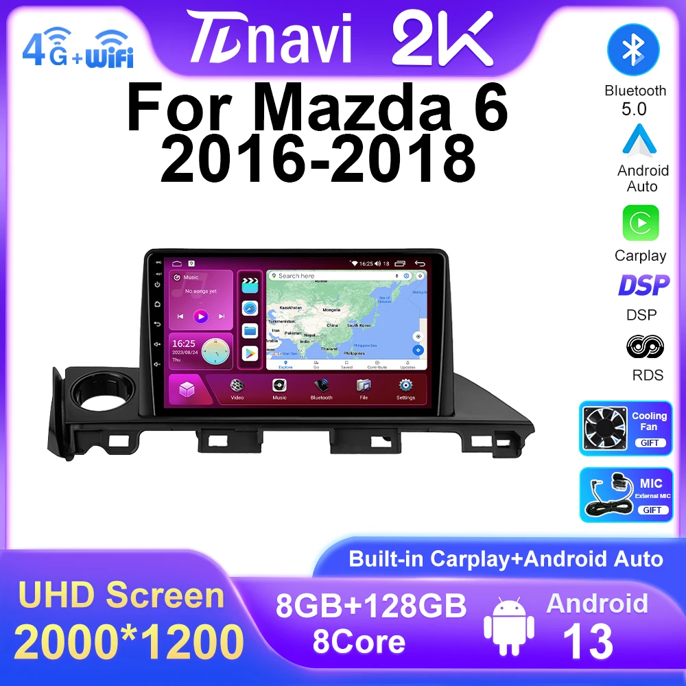 Автомагнитола 128G Android 13 для Mazda 6 Atenza 3 2016 2017 2018, GPS-навигация, мультимедийный видеоплеер Carplay DSP 4G WIFI без DVD
Автомагнитола 128G Android 13 для Mazda 6 Atenza 3 2016 2017 2018, GPS-навигация, мультимедийный видеоплеер Carplay DSP 4G WIFI без DVD