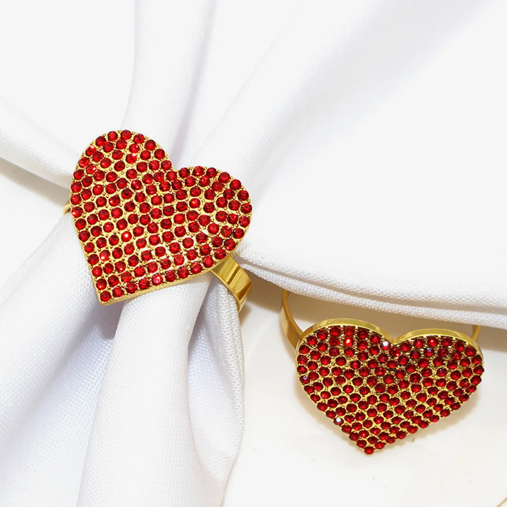 Romantic Heart Napkin Rings Valentine'S Day Wedding Thanksgiving Birthday Party Table Decor Rhinestones Napkin Holder
Romantic Heart Napkin Rings Valentine'S Day Wedding Thanksgiving Birthday Party Table Decor Rhinestones Napkin Holder