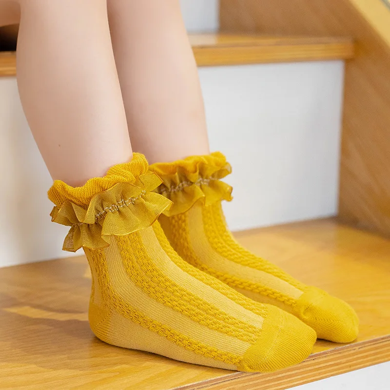 Spring/Summer 2023 Girls Fashion Newborn Toddlers Girls Ruffled Socks Frilly Cotton Ankle Socks with Lacework Decoration 0-2Y
Spring/Summer 2023 Girls Fashion Newborn Toddlers Girls Ruffled Socks Frilly Cotton Ankle Socks with Lacework Decoration 0-2Y