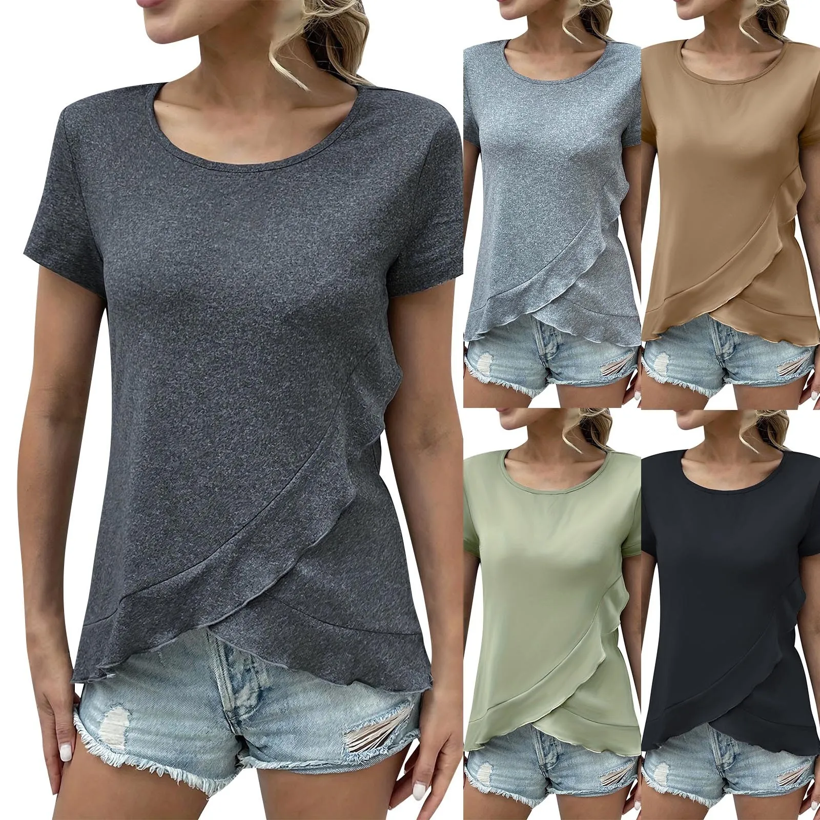 Athletic Wear Tops for Women Personality Design Casual Slim Short Sleeve T Shirt Stripe Tunic for Women Long Long Sleeve Tee
Athletic Wear Tops for Women Personality Design Casual Slim Short Sleeve T Shirt Stripe Tunic for Women Long Long Sleeve Tee