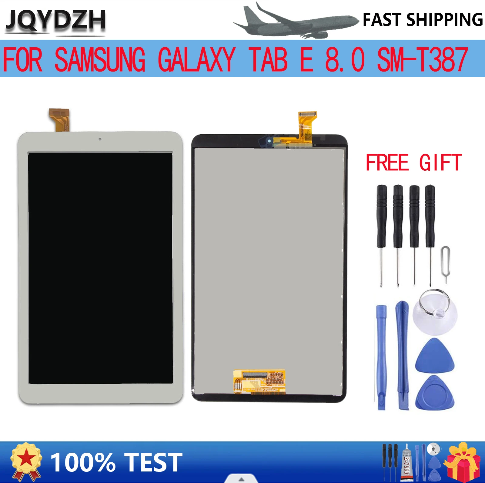 

JQYDZH For Samsung Galaxy TAB A 8.0 2018 SM-T387 T387 Touch screen Digitizer LCD Display LCD Assembly Glass 100% test