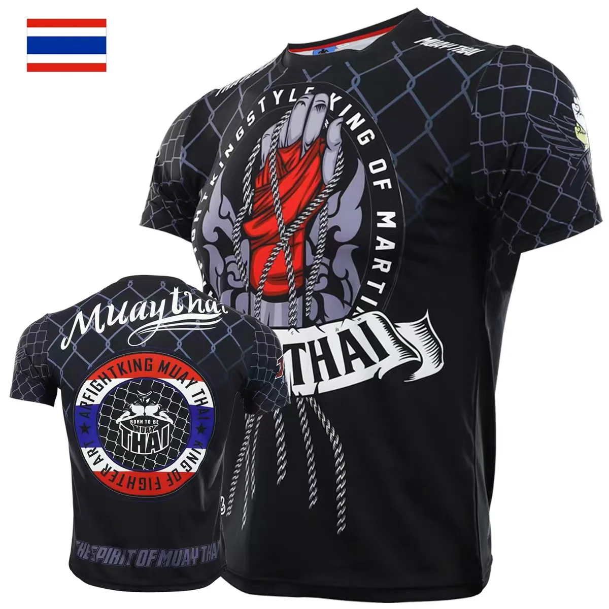 

Rashguard MMA BJJ Muay Thai T Shirts Men Short Sleeve Compression Boxing Kickboxing Shirts Sport Jersey Breathable Boxe Tops