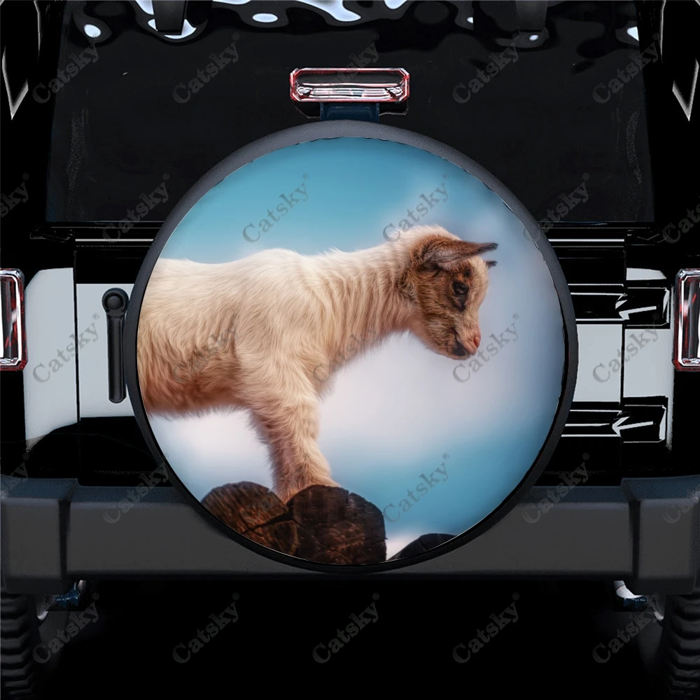 

Чехол для запасных шин с принтом животного-козы, водонепроницаемый протектор колеса для автомобиля, грузовика, внедорожника, прицепа, Rv 14-17 дюймов