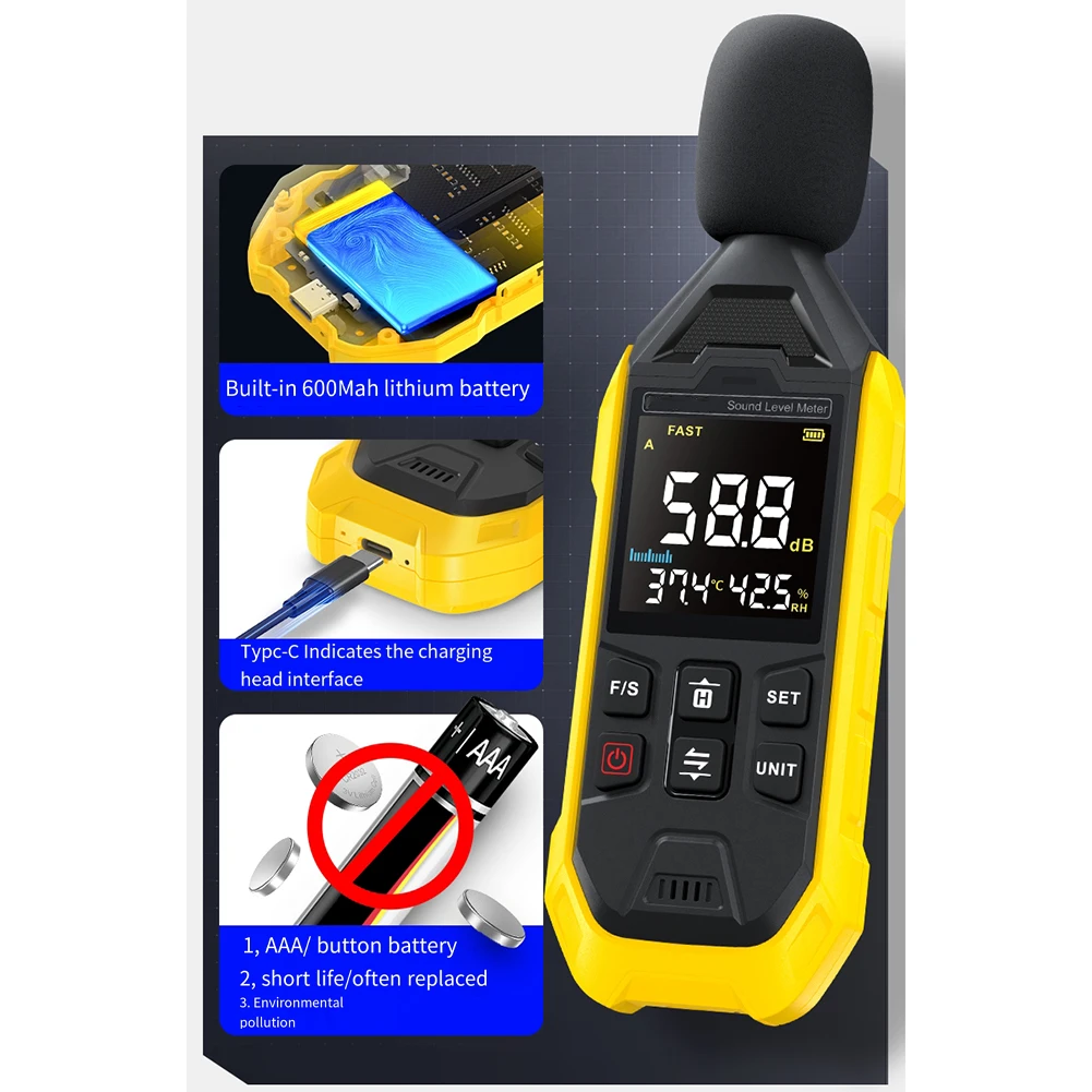 1set High-precision Digital Noise Meter FDM01 Noise Meter MIN AVG MAX Mode Detection Electrical Equipment Supplies Accessories
1set High-precision Digital Noise Meter FDM01 Noise Meter MIN AVG MAX Mode Detection Electrical Equipment Supplies Accessories