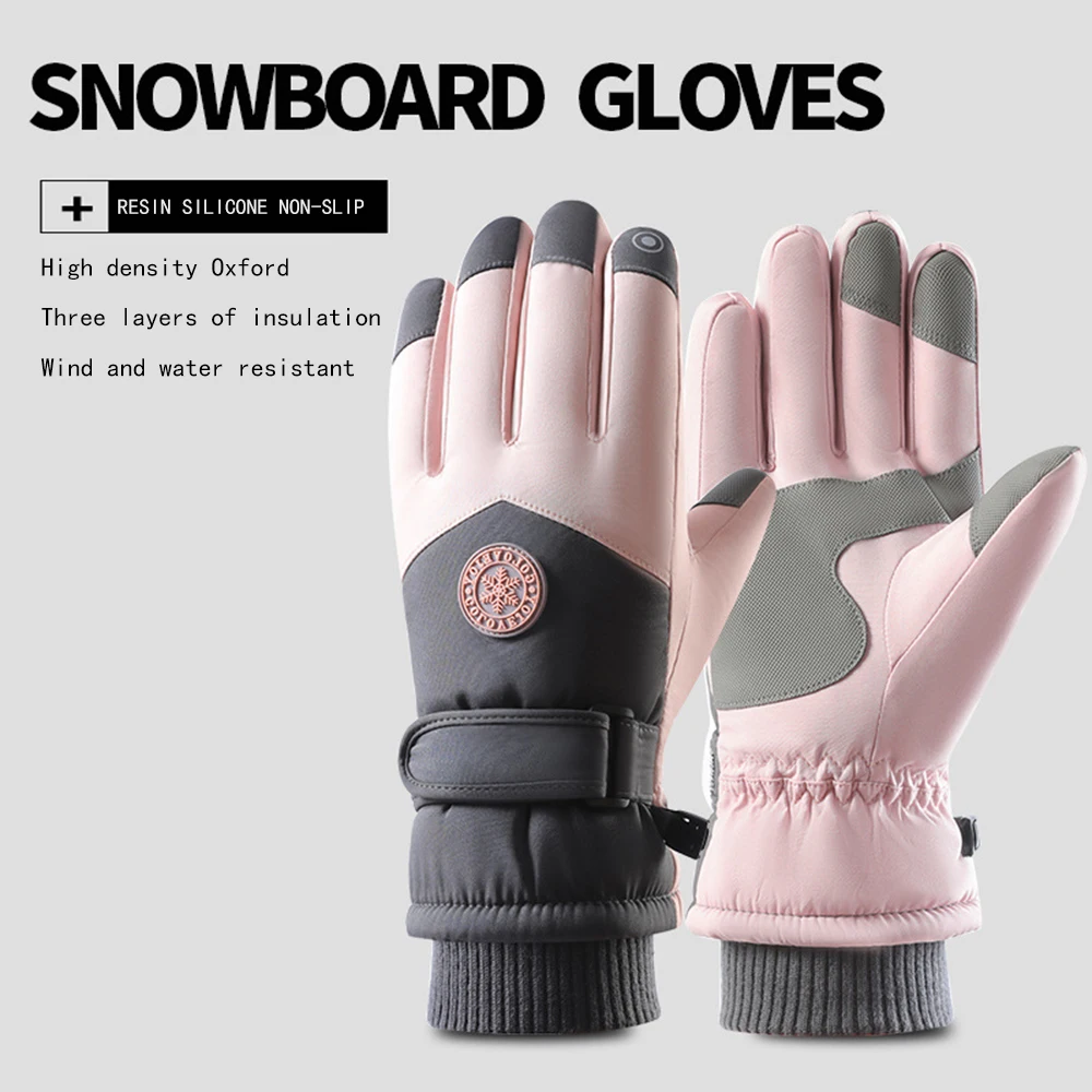 

Winter Men Women Warm Ski Gloves Outdoor Sport Waterproof Ultralight Snowboard Gloves Motorcycle Riding Snow Gloves