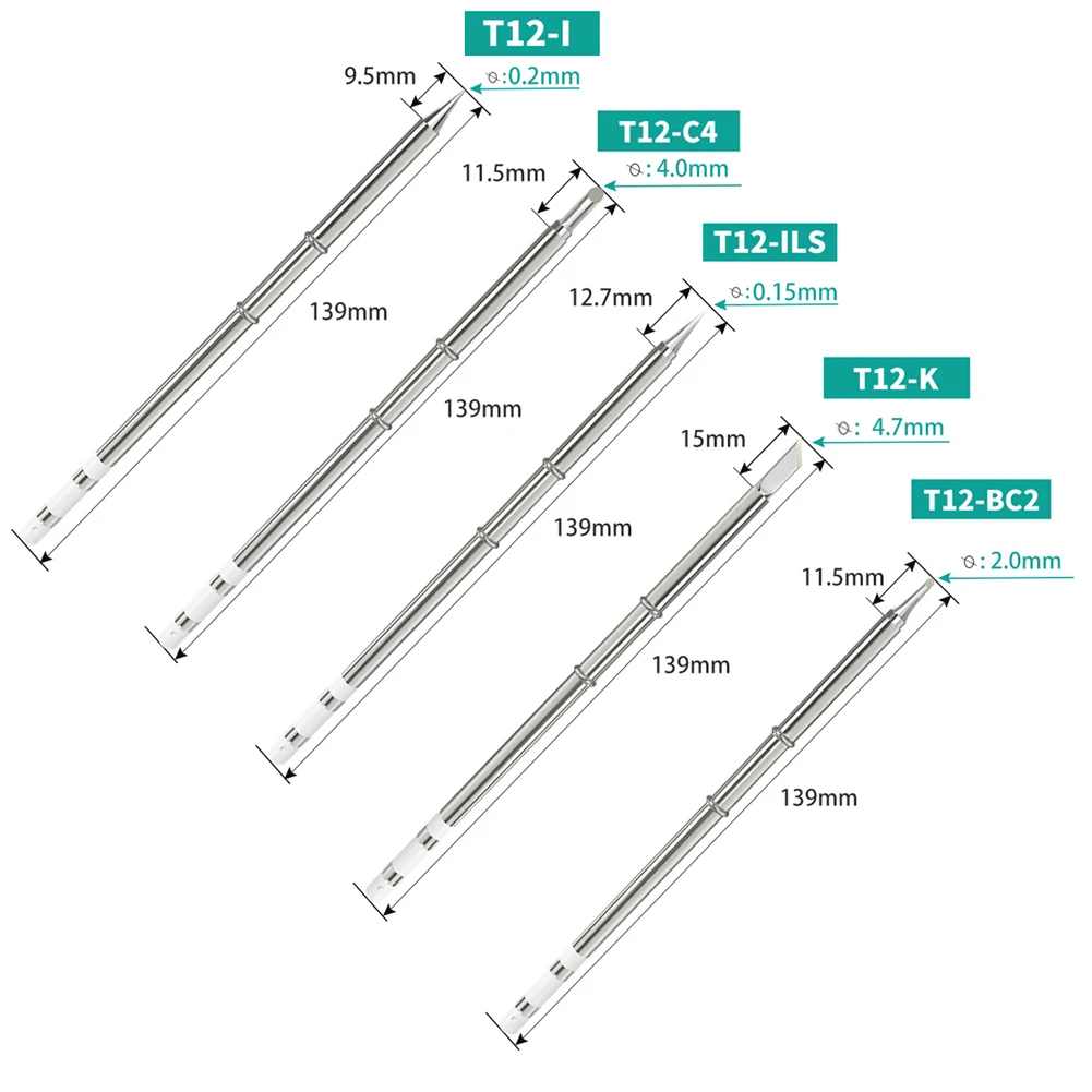 1pc T12 Soldering Iron Tips 951 950 942 Welding Bench Replace Electric Welding Tips T12- ILS K I BC2 C4 Series Fine Spot Welding
1pc T12 Soldering Iron Tips 951 950 942 Welding Bench Replace Electric Welding Tips T12- ILS K I BC2 C4 Series Fine Spot Welding