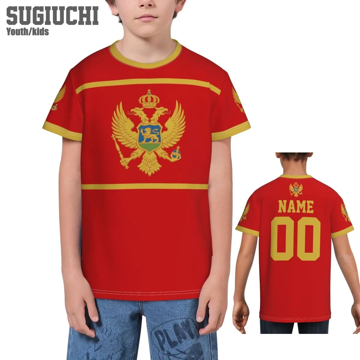 Custom Name Number Montenegro Flag Emblem 3D T-shirts For Kids Youth Boy/Girl Tees jersey Soccer Football Fans Gift T shirt
Custom Name Number Montenegro Flag Emblem 3D T-shirts For Kids Youth Boy/Girl Tees jersey Soccer Football Fans Gift T shirt
