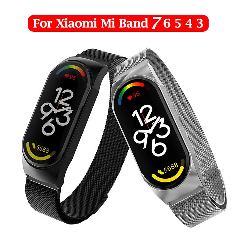 

Strap for Xiaomi Mi Band 7 3 4 5 6 Wrist Metal Magnetic Bracelet Screwless Stainless Steel MIband for Mi Band 7 Strap Wristbands