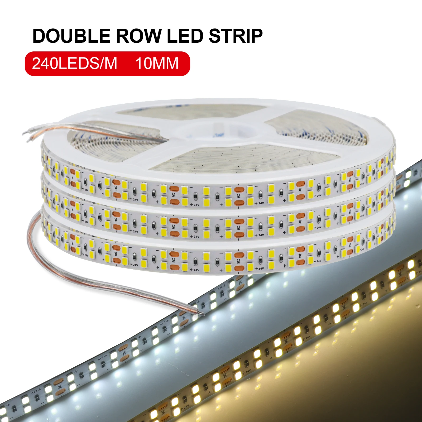 5/10m/lot 10mm PCB LED Strip 2835 SMD 240LEDs/m Flexible LED Ribbon DC 12V 24V Not Waterproof Diode Tape White Warm White
5/10m/lot 10mm PCB LED Strip 2835 SMD 240LEDs/m Flexible LED Ribbon DC 12V 24V Not Waterproof Diode Tape White Warm White