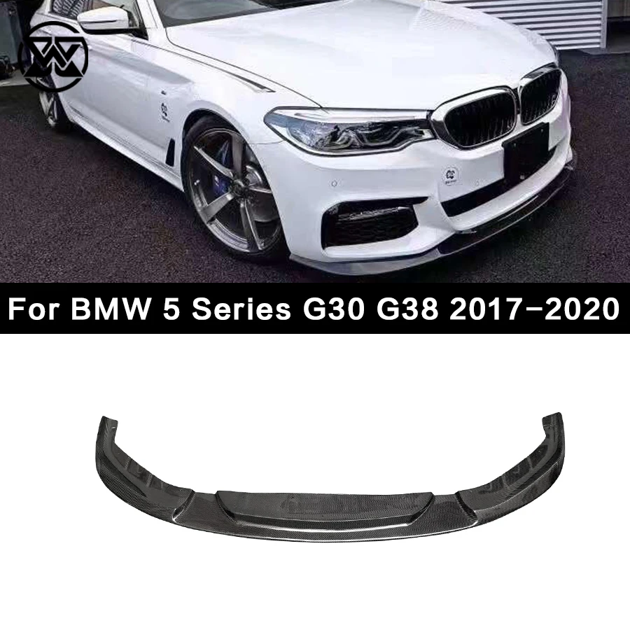 

Спортивный спойлер из углеродного волокна для BMW 5 Series G30 G38 525 540i 530i 2017-2020 M, задний бампер, губа, подбородок, спойлер, сплиттер, обновление автомобиля