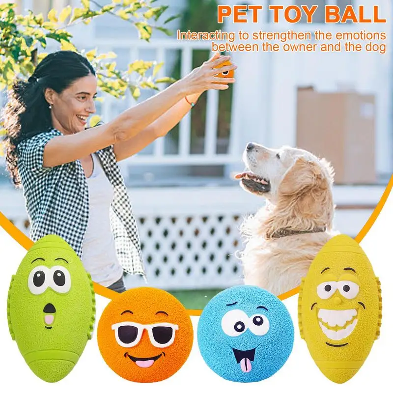 

Squeaky Dog Balls Portable Latex Puppy Chewing Toys Reusable Rubber Soft Interactive Small Dog Toys For Pets Accessories