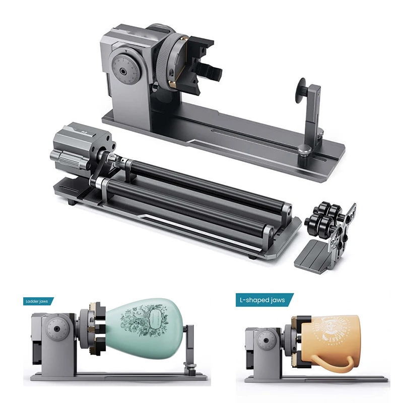 R1 Pro Multi-Mode Automatic Aluminum Chuck Adjustable Irregular Cylindrical Object Drum Rotating Device Laser Engraving Machine
R1 Pro Multi-Mode Automatic Aluminum Chuck Adjustable Irregular Cylindrical Object Drum Rotating Device Laser Engraving Machine