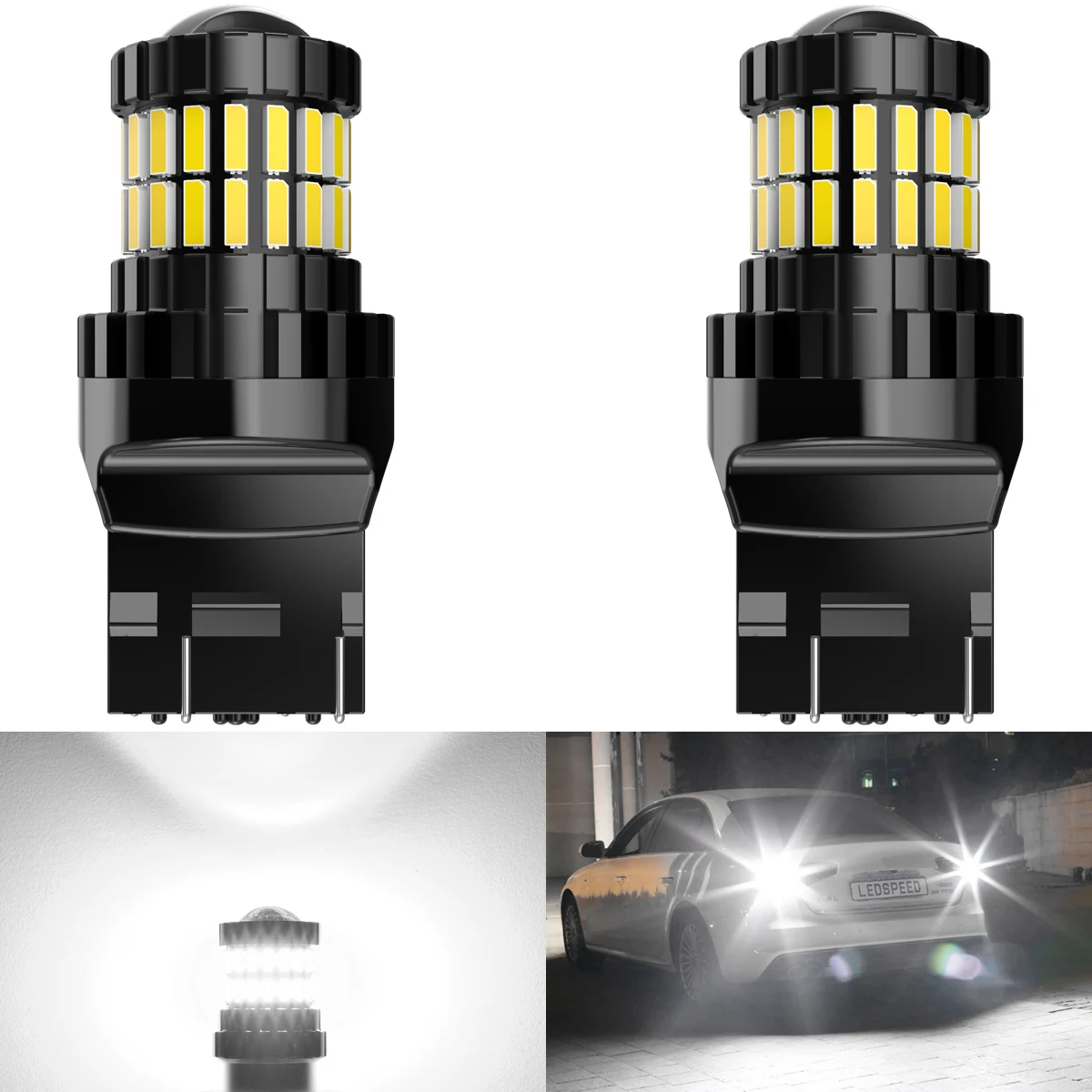 

2x T20 LED 7440 WY21W W21W LED Bulbs 7443 W21/5W LED Red White Super Bright Backup Reversing Light for Car Signal Lamp Orange