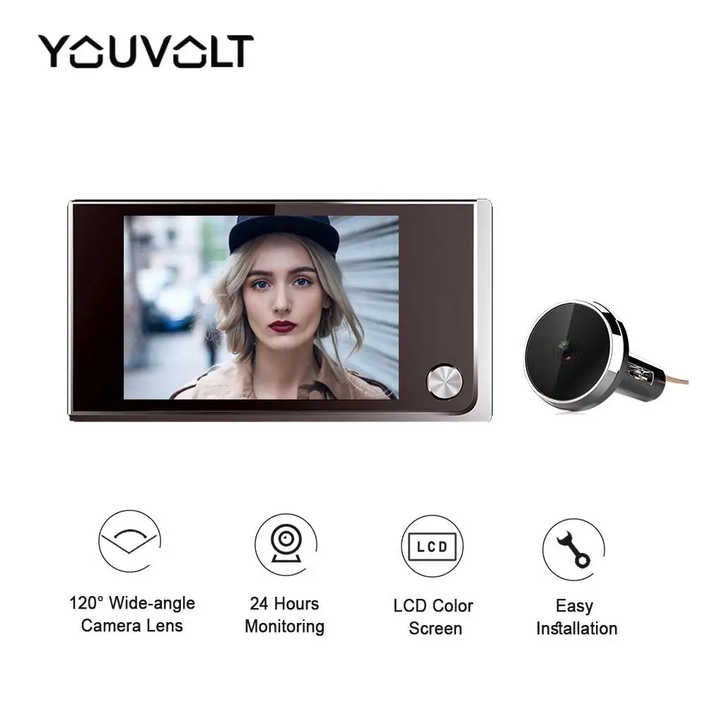 3.5 Inch Video Doorbell 170 Degree Peephole Viewer Video Eye Door Bell Smart Home Outdoor Camera Monitor Visual Doorbell
3.5 Inch Video Doorbell 170 Degree Peephole Viewer Video Eye Door Bell Smart Home Outdoor Camera Monitor Visual Doorbell