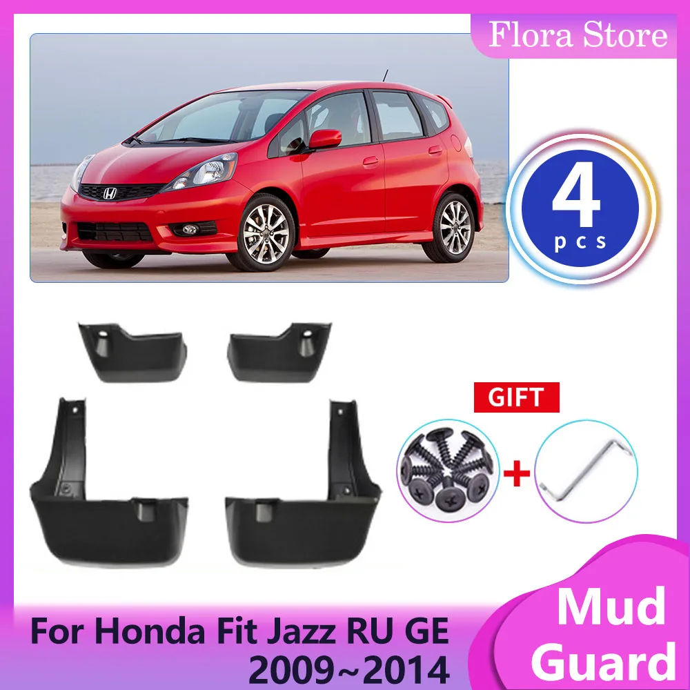 

Автомобильные Брызговики для Honda Fit Jazz RU GE GG Hybrid 2009 ~ 2014 2010 2011 2012 2013, передние Брызговики, задние брызговики, брызговики, защитные аксессуары