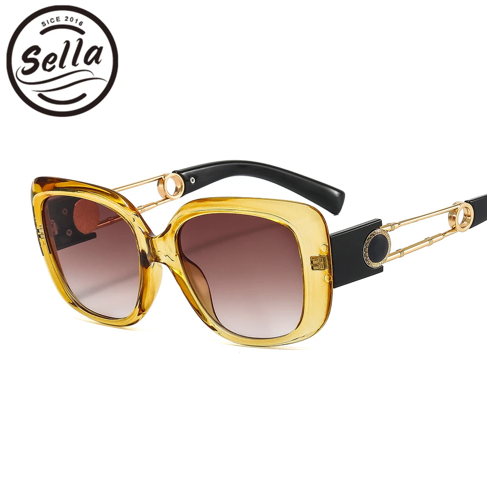 Фото Женские солнцезащитные очки большого размера Sella Классические винтажные круглые