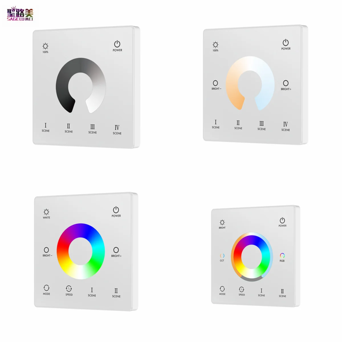 1 Zone Single Color/RGB/RGBW/RGB+CCT Glass Wall Mounted Touch Wheel Panel Remote Controller Dimmer (CR2032 Battery) For Strip
1 Zone Single Color/RGB/RGBW/RGB+CCT Glass Wall Mounted Touch Wheel Panel Remote Controller Dimmer (CR2032 Battery) For Strip