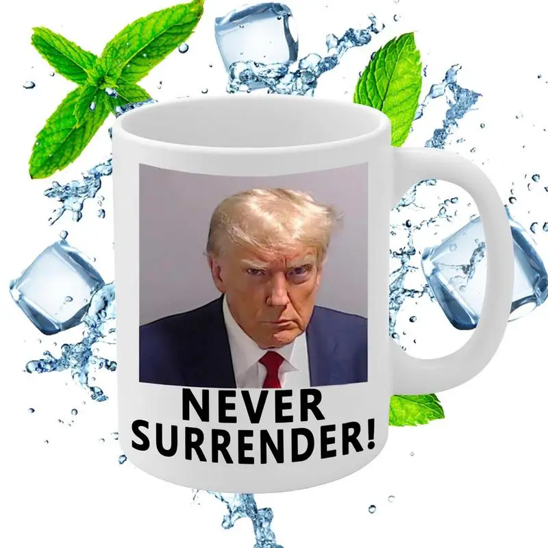 

350 мл керамическая кружка с изображением Трампа, кружка для кофе, портативная кофейная чашка, кружка для холодной и горячей воды, фарфоровые кофейные чашки для кемпинга и пикника
