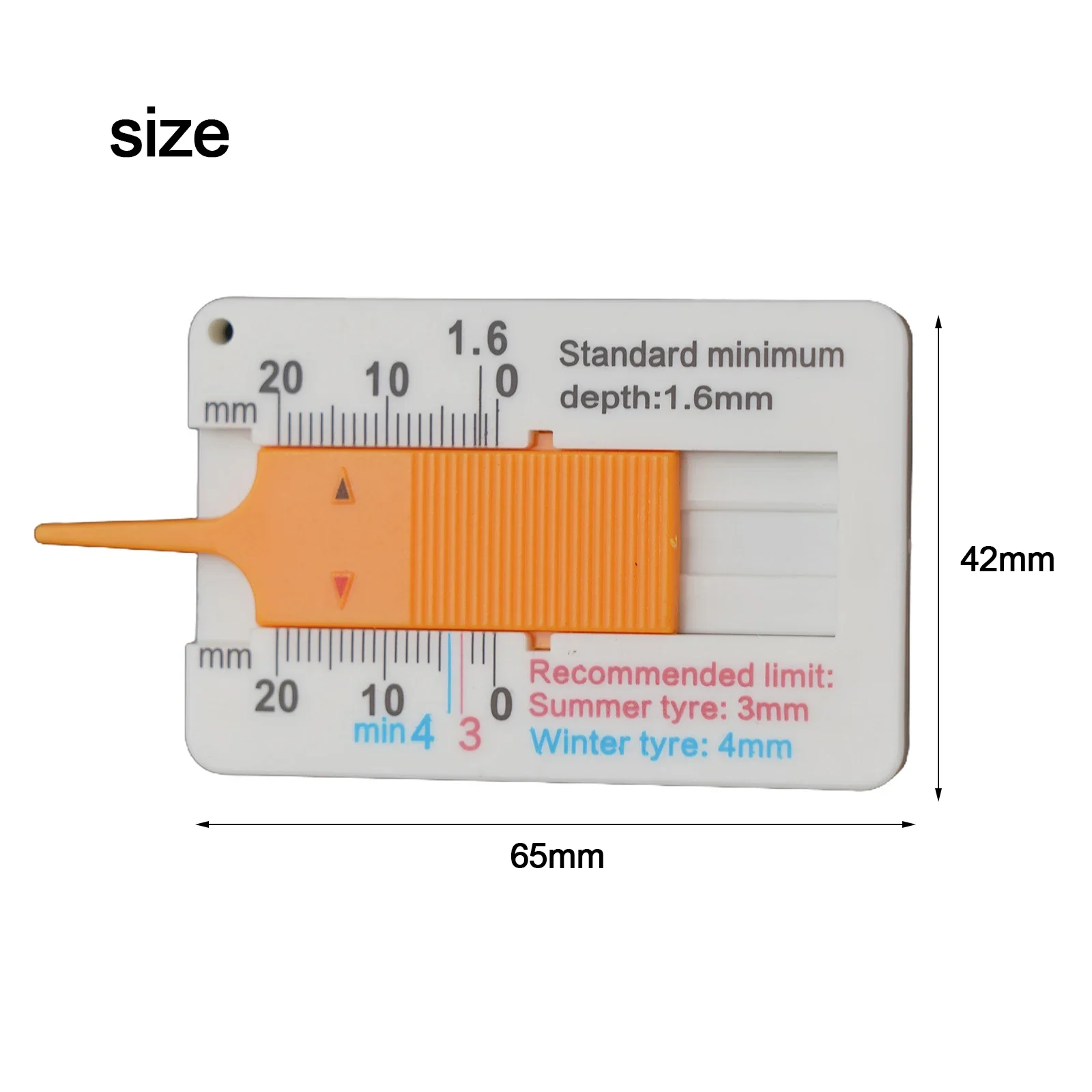 Plastic Tread Ruler 0-20MM Vernier Depth Caliper Tire Tread Depth Ruler For Wheel Measure Tools Wood Measure Ruler
Plastic Tread Ruler 0-20MM Vernier Depth Caliper Tire Tread Depth Ruler For Wheel Measure Tools Wood Measure Ruler