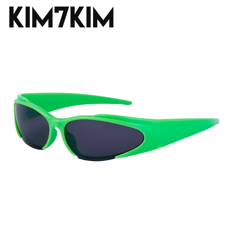 

Y2K Sports Oval Sunglasses Women Men 2024 Luxury Brand Trends Punk Sun Glasses Female Vintage Small Frame Sunglass Shades Oculos