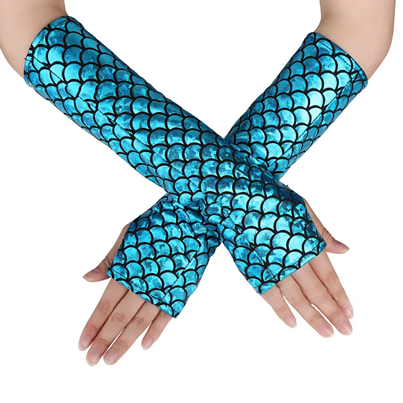Women Cosplay Mermaid Halloween Stage Performance Fingerless Gloves Color Change Fashion Personality Dress Accessories
Women Cosplay Mermaid Halloween Stage Performance Fingerless Gloves Color Change Fashion Personality Dress Accessories