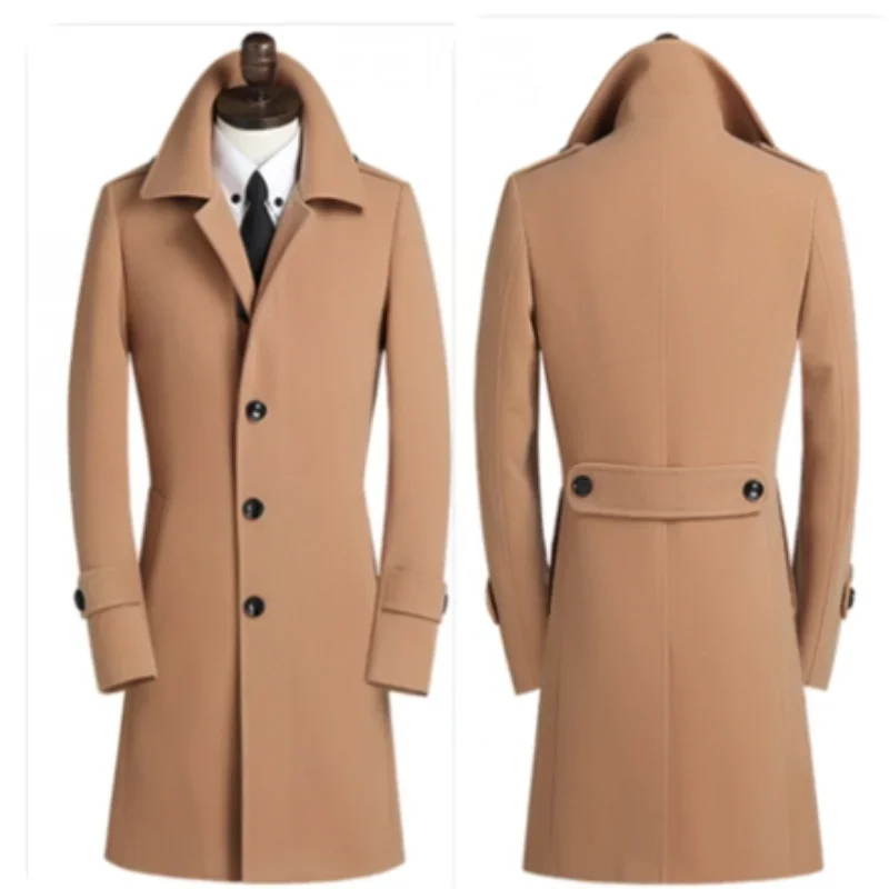 

Wool Coat New arrival fashion casual Mens Men high quality winter Slim Jacket Single breasted overcoat plus Size S-7XL8XL9XL10XL