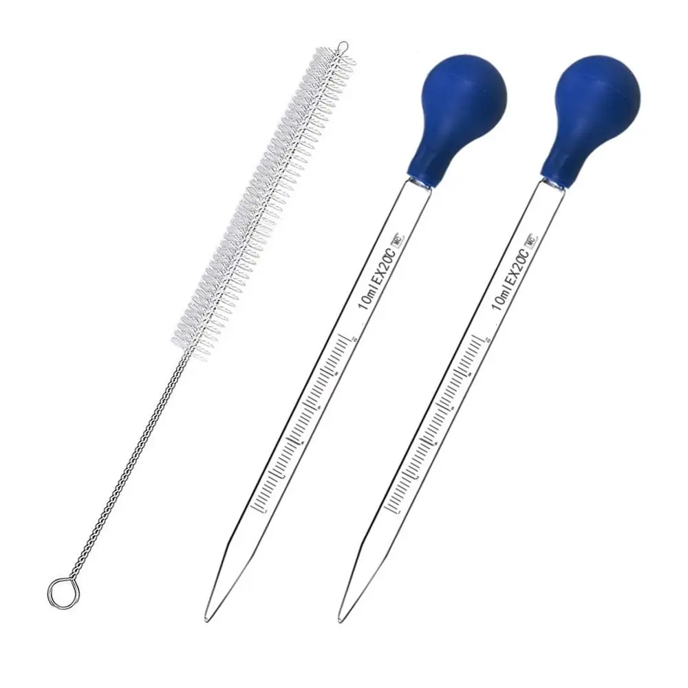 2Pcs Clear Glass Graduated Pipette with 1Pc Cleaning Brush Dropper Pipettes Transfer Measuring Dropping Pipet
2Pcs Clear Glass Graduated Pipette with 1Pc Cleaning Brush Dropper Pipettes Transfer Measuring Dropping Pipet