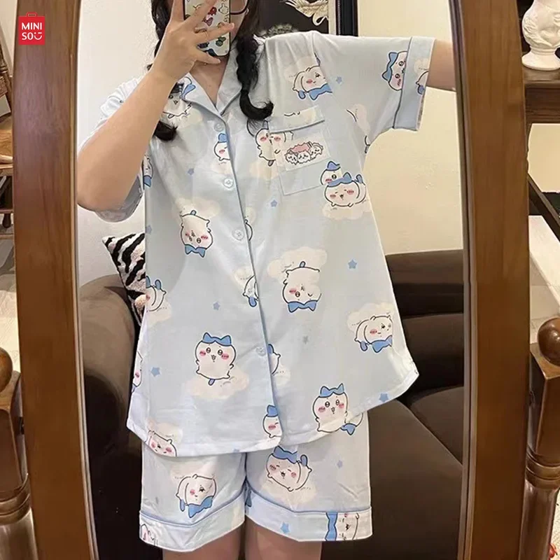Miniso Chiikawa, Женский пижамный комплект, женская летняя Пижама, комплект, милая мультяшная Домашняя одежда с коротким рукавом, милые подарки для девочек
Miniso Chiikawa, Женский пижамный комплект, женская летняя Пижама, комплект, милая мультяшная Домашняя одежда с коротким рукавом, милые подарки для девочек