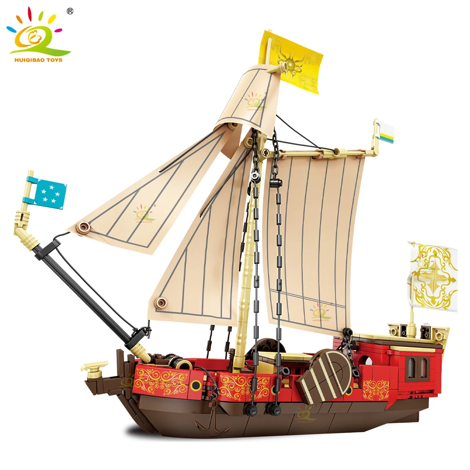 HUIQIBAO 495+PCS Royal Dutch Yacht Retro Model Building Blocks Sailing Boat Ship MOC Bricks City Construction Toys for Children
HUIQIBAO 495+PCS Royal Dutch Yacht Retro Model Building Blocks Sailing Boat Ship MOC Bricks City Construction Toys for Children