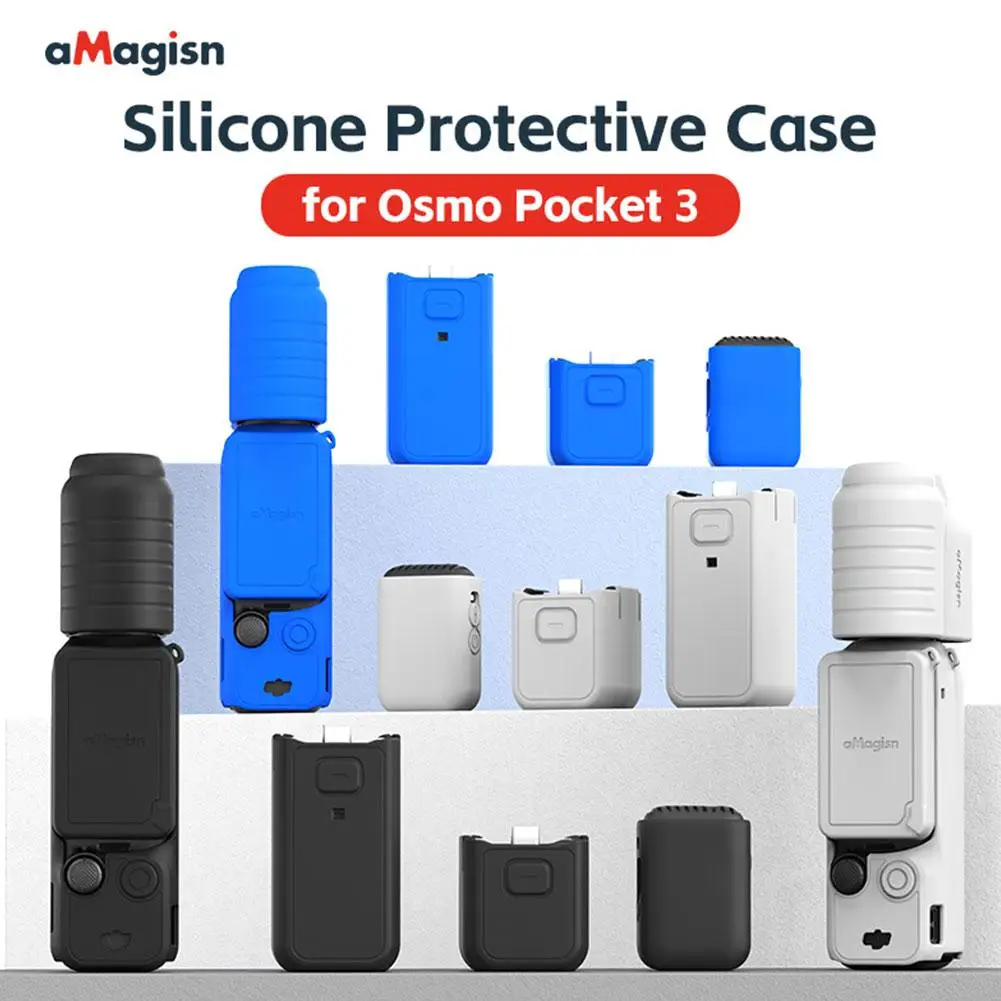 

for dji Osmo Pocket 3 silicone protective case pan tilt sports camera accessories 1set