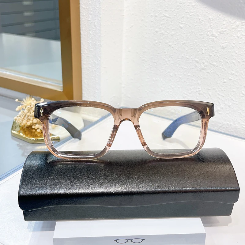 

JMM PLAZA acetate Man's square glasses frames myopia optical eyewear Reading Glasses woman Luxury Fashion personalized eyeglass