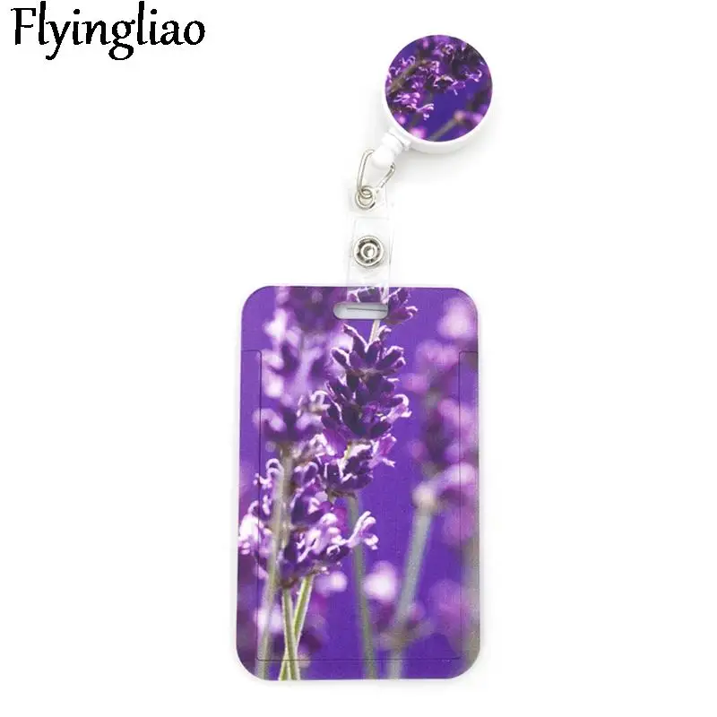Lavender Flowers Cute Card Cover Clip Lanyard Retractable Student Nurse Badge Reel Clip Cartoon ID Card Holder
Lavender Flowers Cute Card Cover Clip Lanyard Retractable Student Nurse Badge Reel Clip Cartoon ID Card Holder