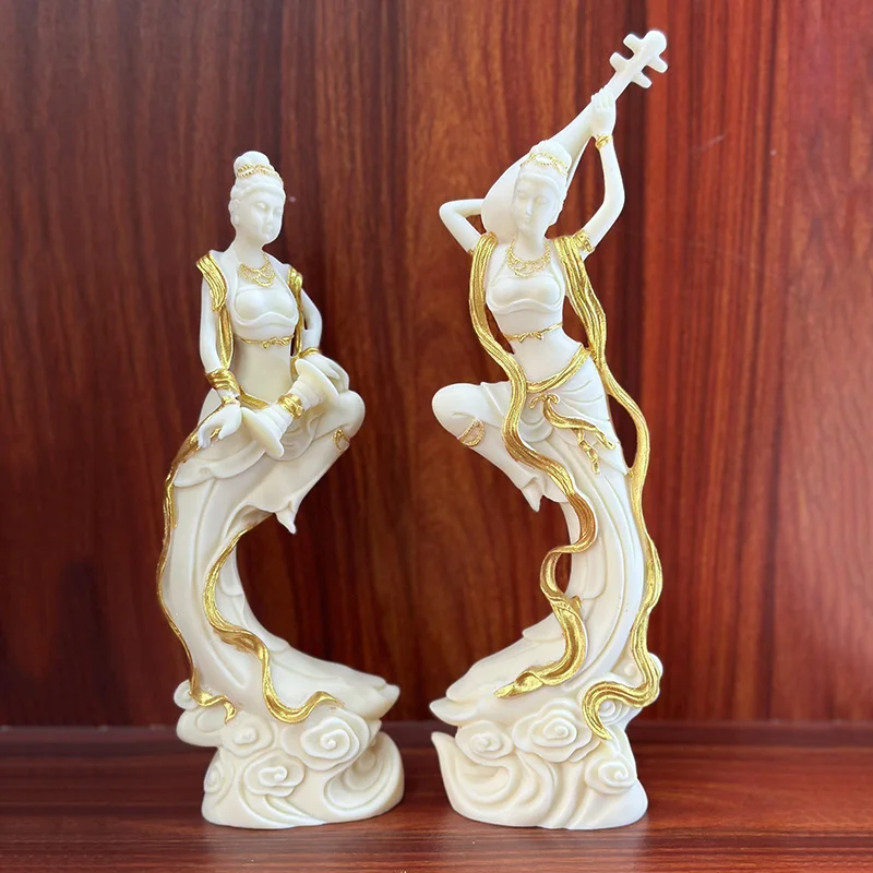 2 PCS Dunhuang Flying Girl Characters Statue ResinHandmade Sculpture Home Room Office Decoration Chinese Characteristic Gift
2 PCS Dunhuang Flying Girl Characters Statue ResinHandmade Sculpture Home Room Office Decoration Chinese Characteristic Gift