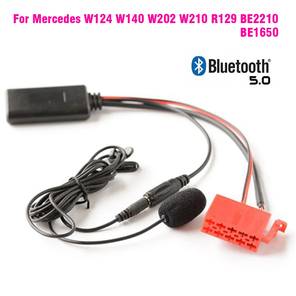 

Car Bluetooth Wireless Microphone Adapter Stereo AUX IN Music For Mercedes W124 W140 W202 W210 R129 BE2210 BE1650