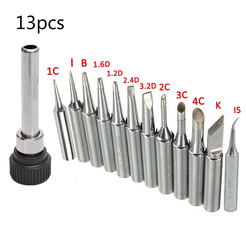 13pcs/set Soldering Iron Tips 900M-T For 907 933 926 937 928 94 Series Station Welding Soldering Handle Tools Adapter
13pcs/set Soldering Iron Tips 900M-T For 907 933 926 937 928 94 Series Station Welding Soldering Handle Tools Adapter