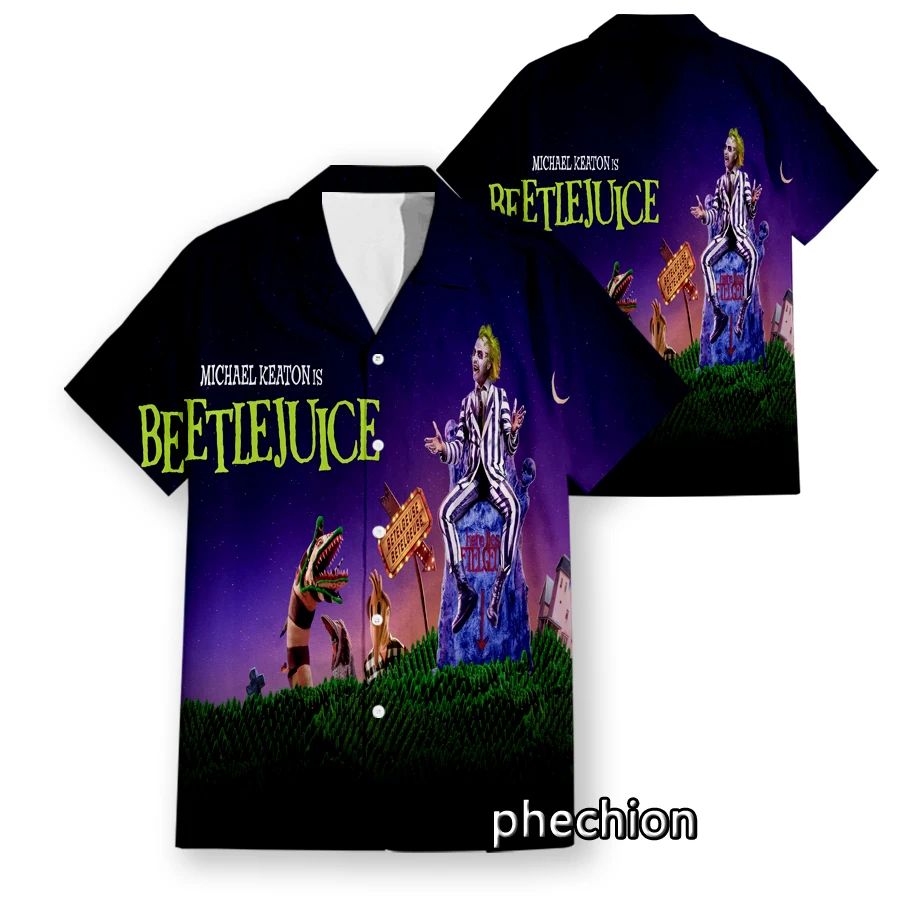 Hawaiian Short Sleeve Men's Shirt Beetlejuice 2 Funny 3D Printed Casual Shirts Fashion Men Tops W40
Hawaiian Short Sleeve Men's Shirt Beetlejuice 2 Funny 3D Printed Casual Shirts Fashion Men Tops W40